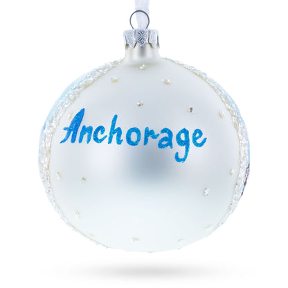 Anchorage, Alaska Glass Ball Christmas Ornament 4 Inches