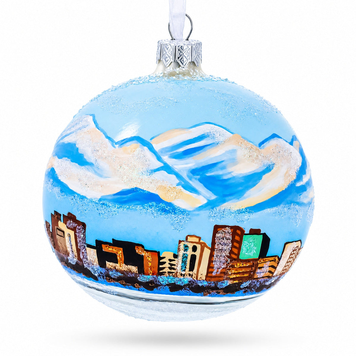 Anchorage, Alaska Glass Ball Christmas Ornament 4 Inches