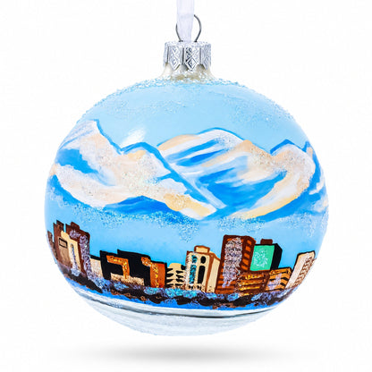 Anchorage, Alaska Glass Ball Christmas Ornament 4 Inches