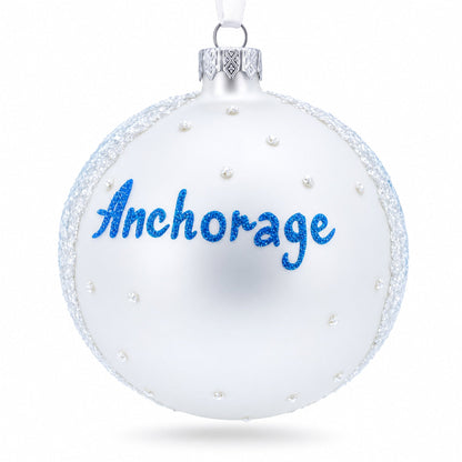 Anchorage, Alaska Glass Ball Christmas Ornament 4 Inches
