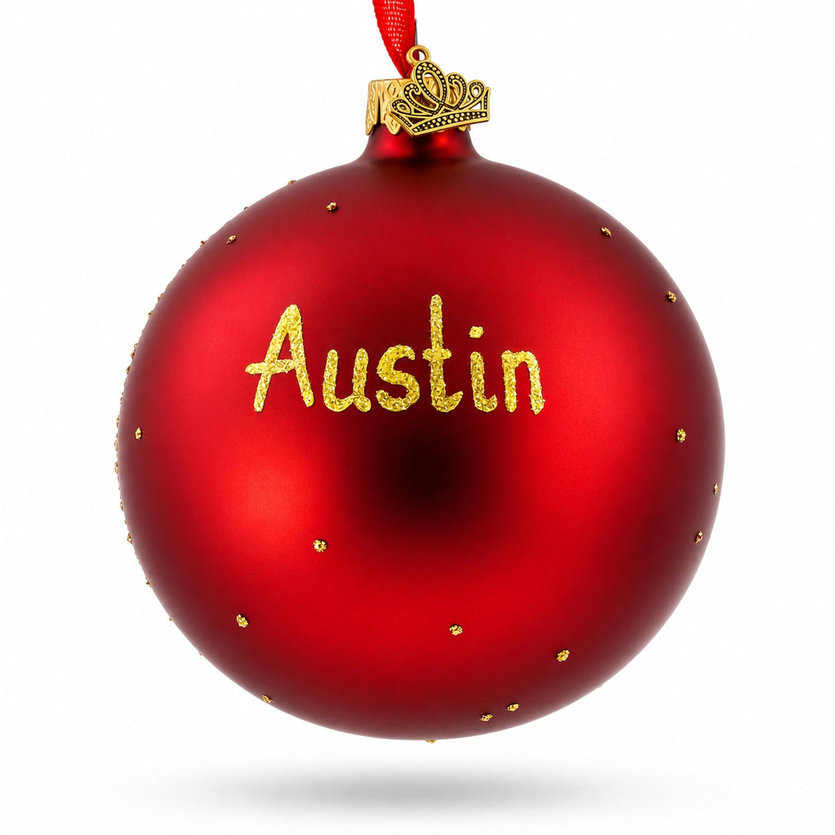 Austin, Texas Glass Ball Christmas Ornament 4 Inches