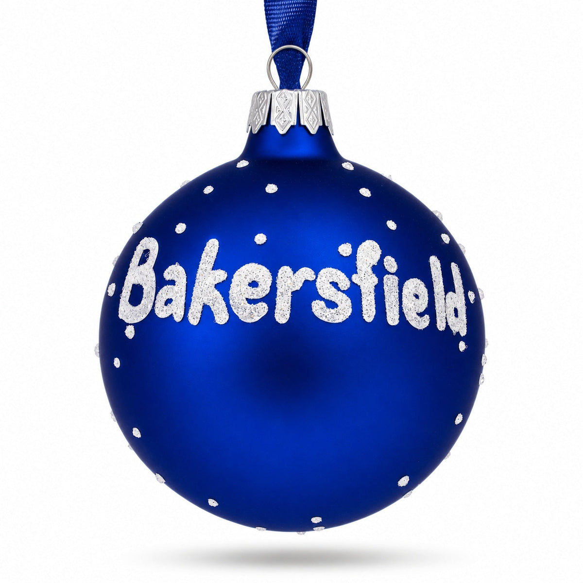 Bakersfield, California Glass Ball Christmas Ornament 3.25 Inches