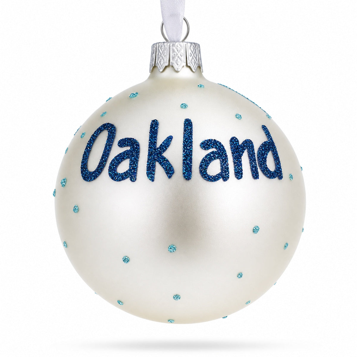 Oakland, California Glass Ball Christmas Ornament 3.25 Inches