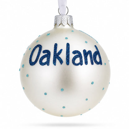 Oakland, California Glass Ball Christmas Ornament 3.25 Inches