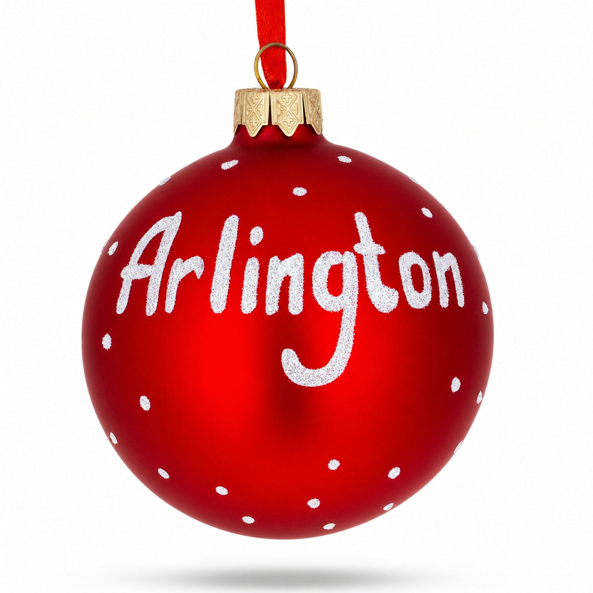 Arlington, Texas Glass Ball Christmas Ornament 3.25 Inches