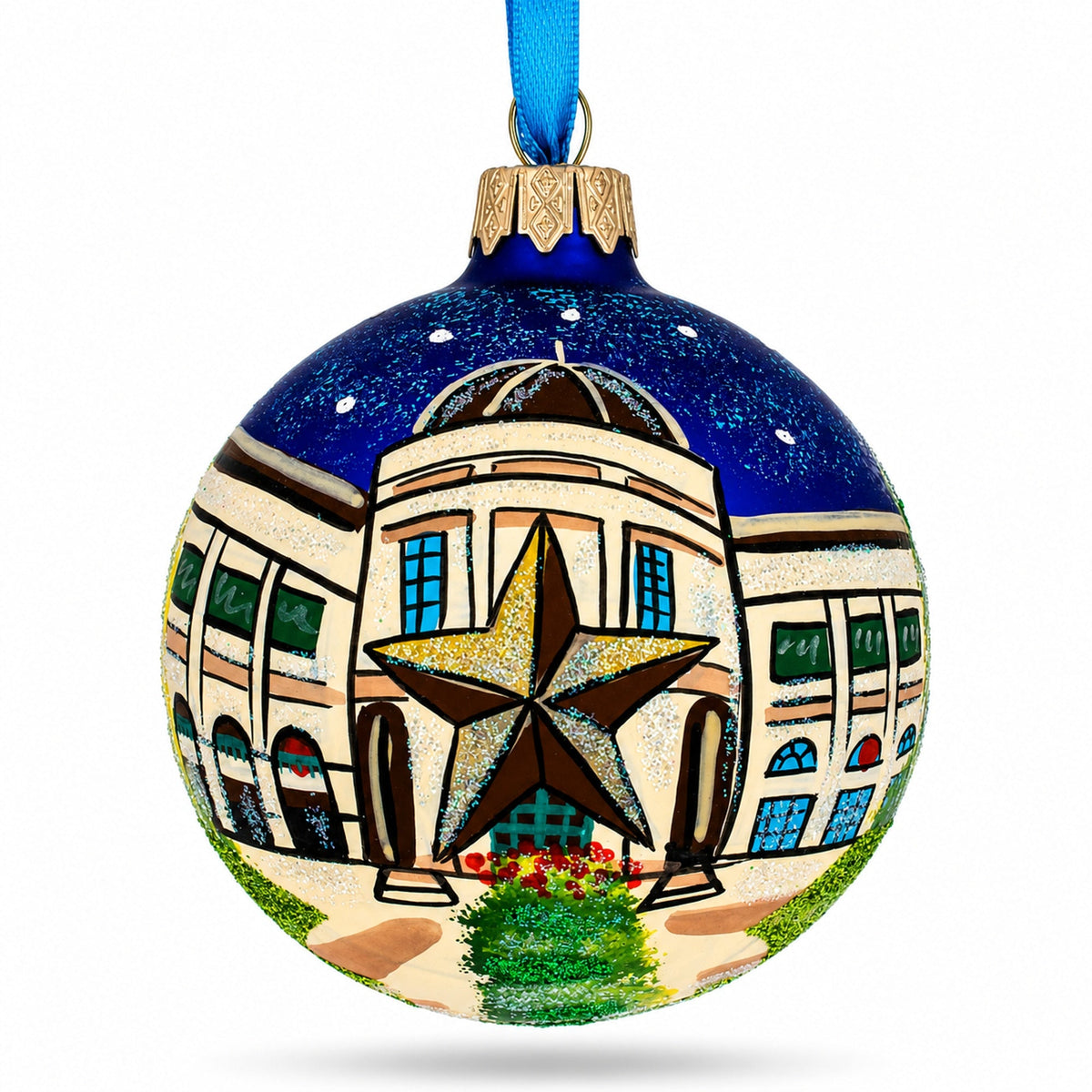 Austin, Texas Glass Ball Christmas Ornament 3.25 Inches