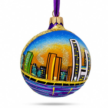 Corpus Christi, Texas Glass Ball Christmas Ornament 3.25 Inches