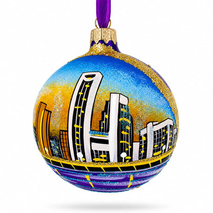 Corpus Christi, Texas Glass Ball Christmas Ornament 3.25 Inches