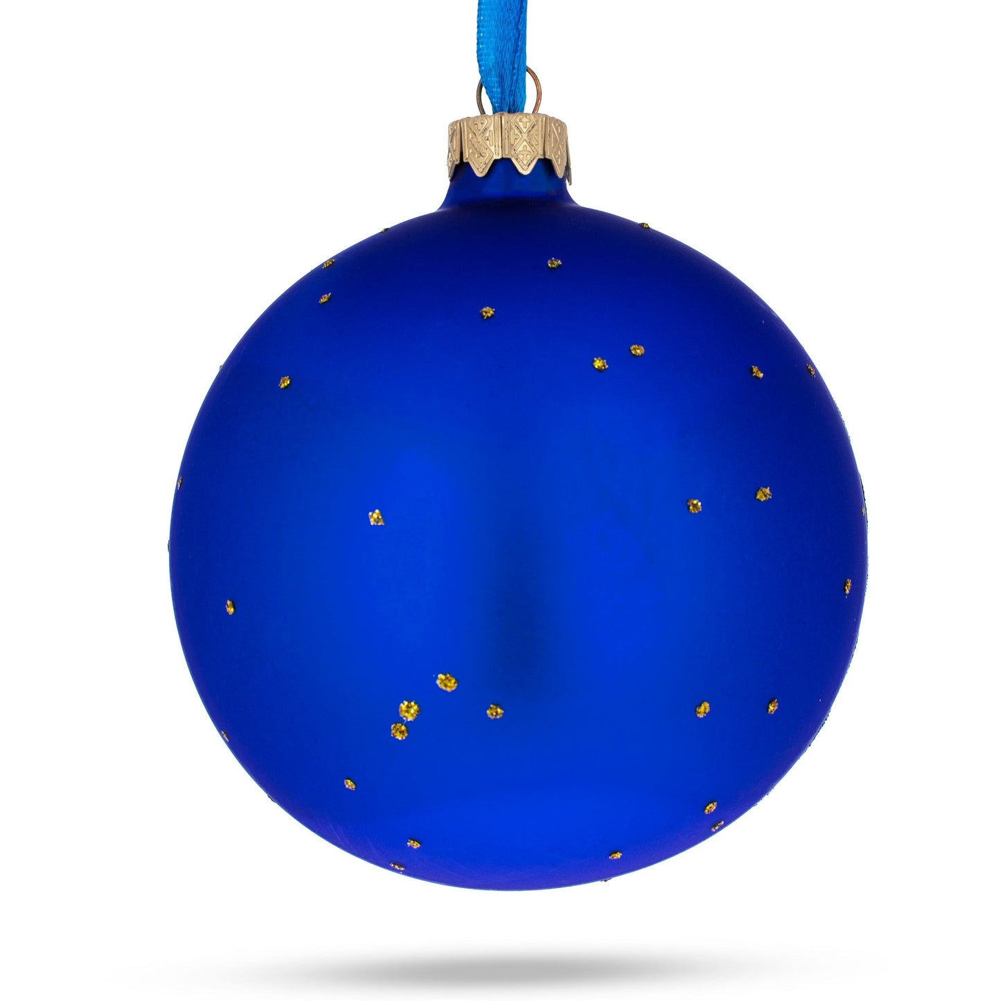 Baseball Players Glass Ball Christmas Ornament 4 Inches