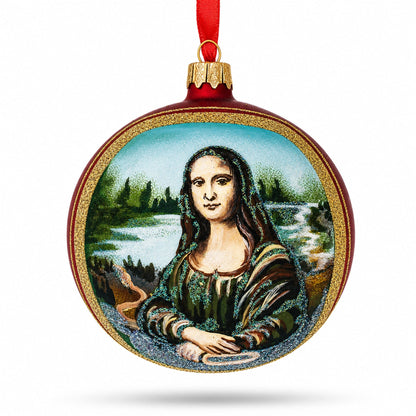 1506 Leonardo da Vinci's 'Mona Lisa' Glass Ball Christmas Ornament 4 Inches