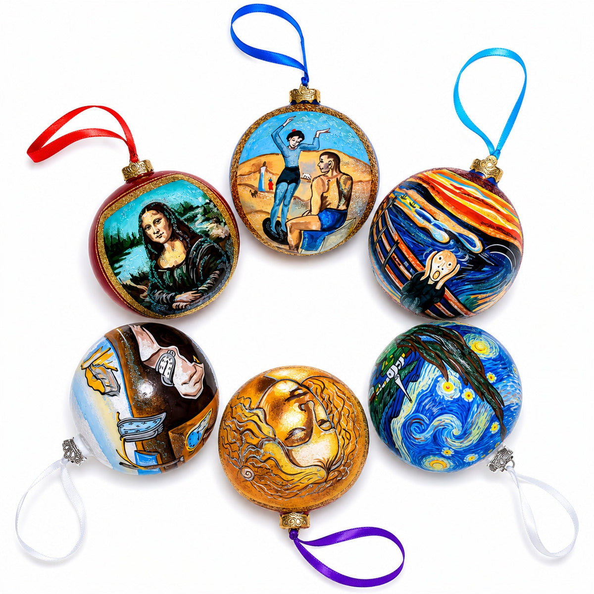 1506 Leonardo da Vinci's 'Mona Lisa' Glass Ball Christmas Ornament 4 Inches