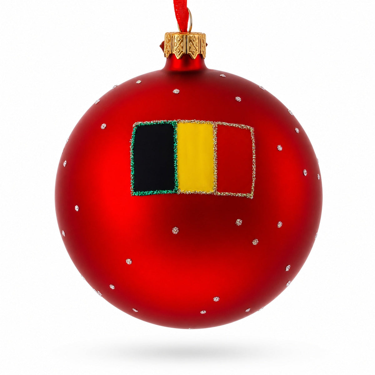 The Grand Place, Brussels, Belgium Glass Ball Christmas Ornament 4 Inches