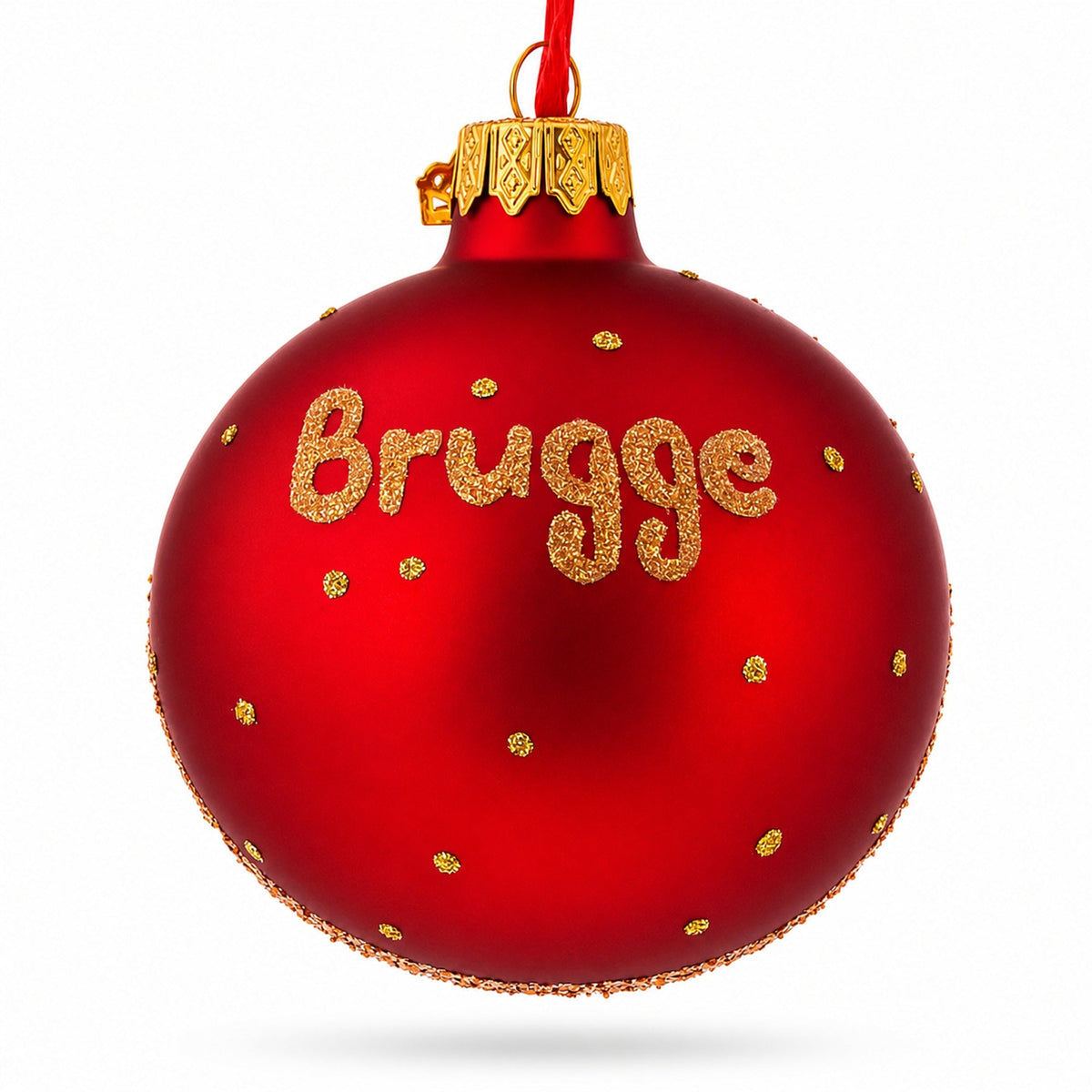 Markt of Bruges, Belgium Glass Ball Christmas Ornament 3.25 Inches