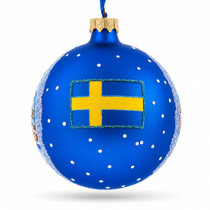 Vadstena Castle, Stockholm, Sweden Glass Ball Christmas Ornament 4 Inches