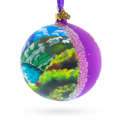 Geirangerfjord, Norway Glass Ball Christmas Ornament 4 Inches