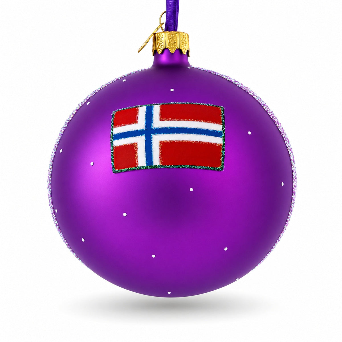 Geirangerfjord, Norway Glass Ball Christmas Ornament 4 Inches