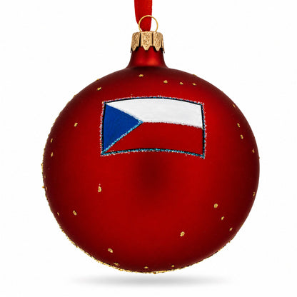 Statue of St Wenceslas, Prague, Czech Republic Glass Ball Christmas Ornament 4 Inches