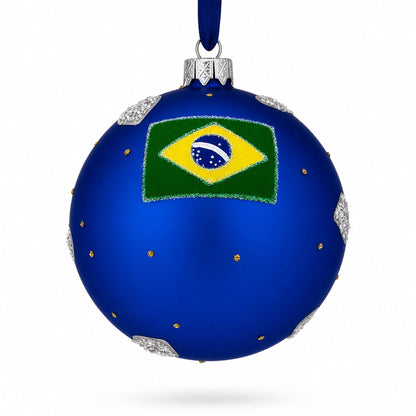 Christ the Redeemer, Rio de Janeiro, Brazil Glass Ball Christmas Ornament 4 Inches