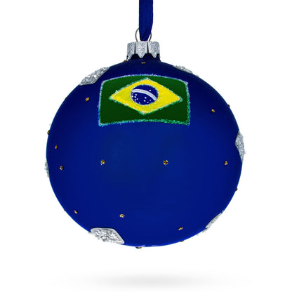 Christ the Redeemer, Rio de Janeiro, Brazil Glass Ball Christmas Ornament 4 Inches