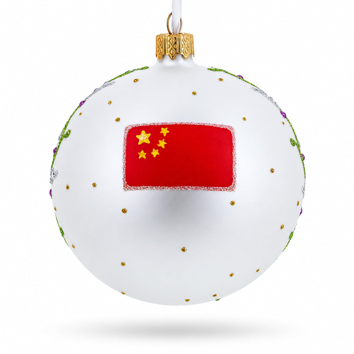 The Great Wall of China Glass Ball Christmas Ornament 4 Inches