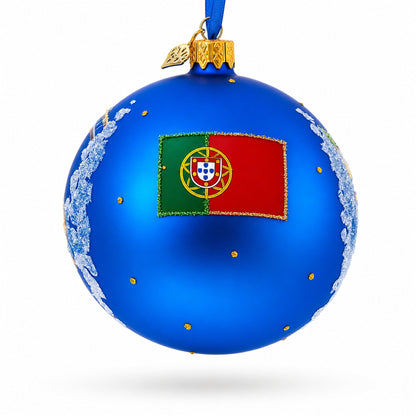 Dom Luis I Bridge, Porto, Portugal Glass Ball Christmas Ornament 4 Inches