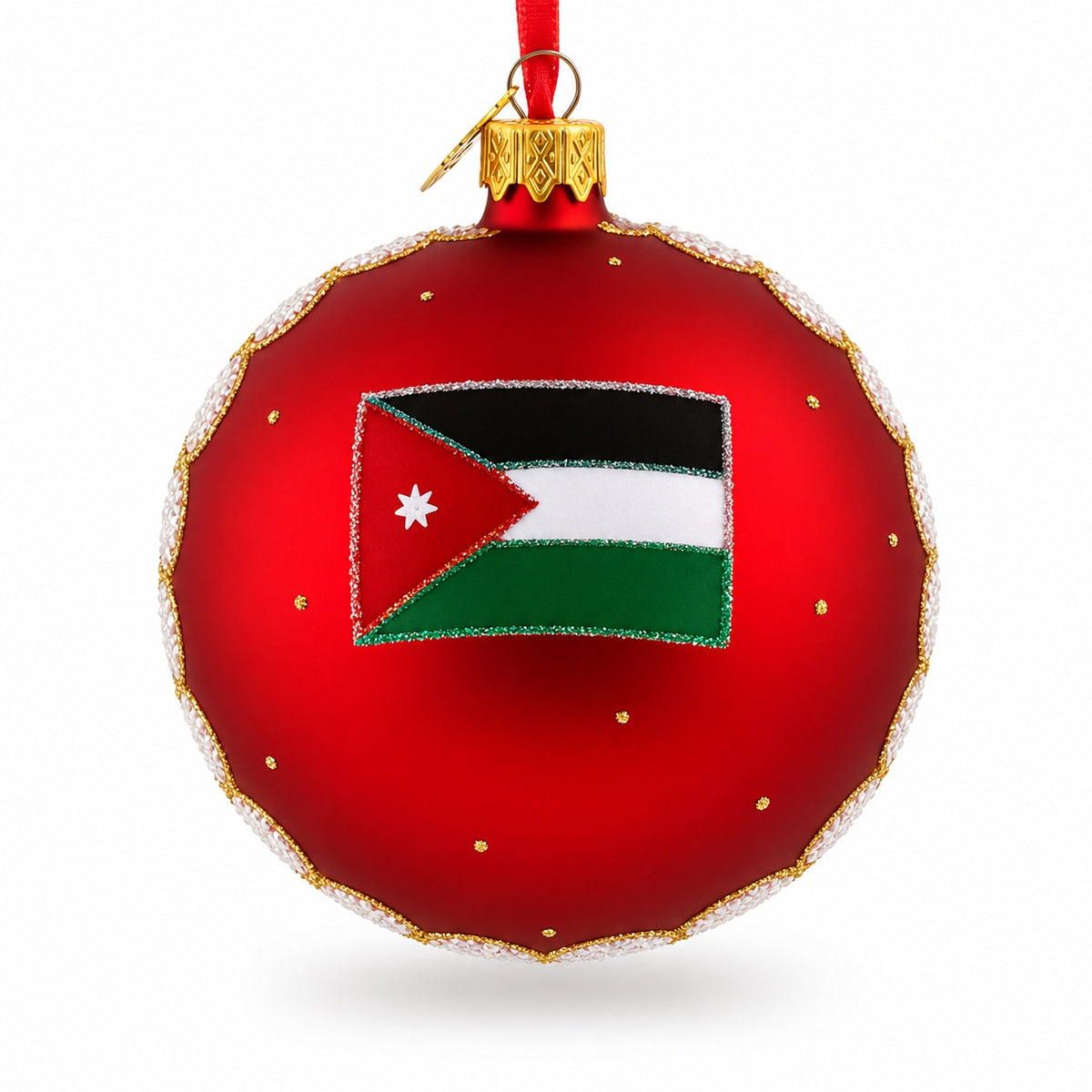 Petra, Jordan Glass Ball Christmas Ornament 4 Inches