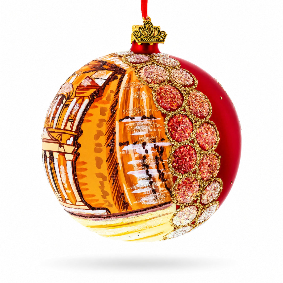 Petra, Jordan Glass Ball Christmas Ornament 4 Inches