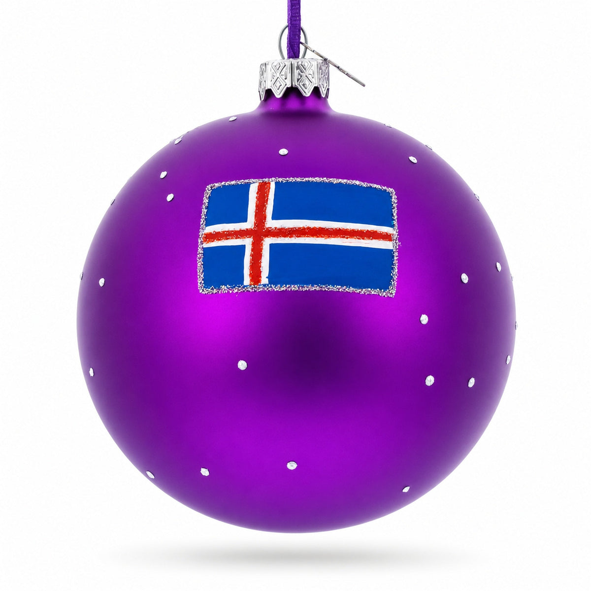 Blue Lagoon, Iceland Glass Ball Christmas Ornament 4 Inches