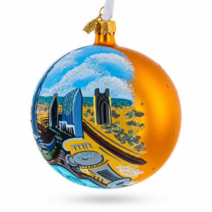Burj Khalifa, Dubai, United Arab Emirates Glass Ball Christmas Ornament 4 Inches