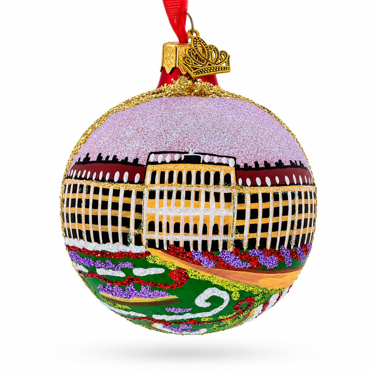 Schonbrunn Palace, Vienna, Austria Glass Ball Christmas Ornament 4 Inches