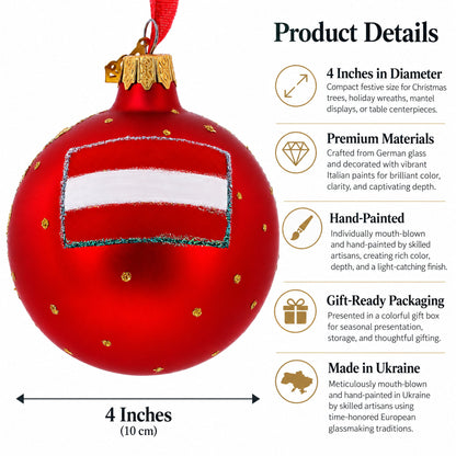 Schonbrunn Palace, Vienna, Austria Glass Ball Christmas Ornament 4 Inches