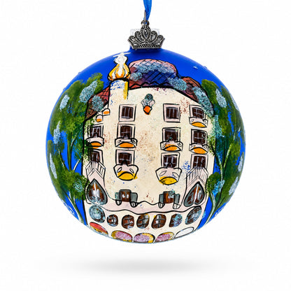 Casa Batllo, Barcelona, Spain Glass Ball Christmas Ornament 4 Inches