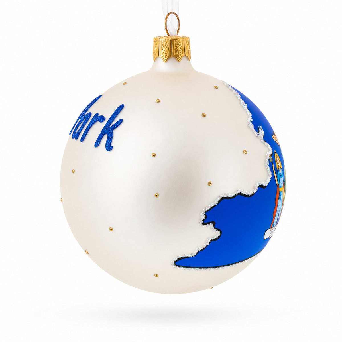 New York State, USA Glass Ball Christmas Ornament 4 Inches