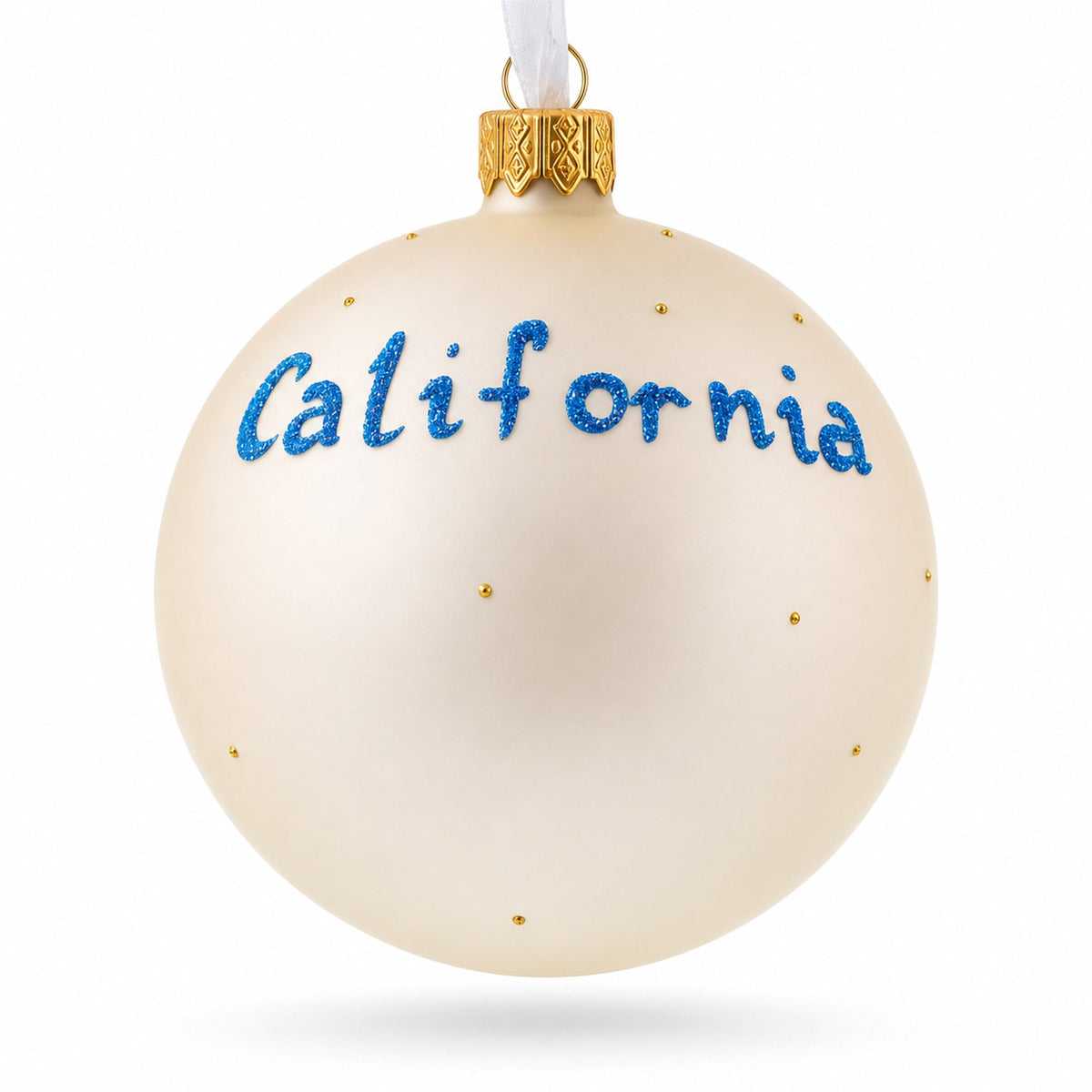 California State, USA Glass Ball Christmas Ornament 4 Inches