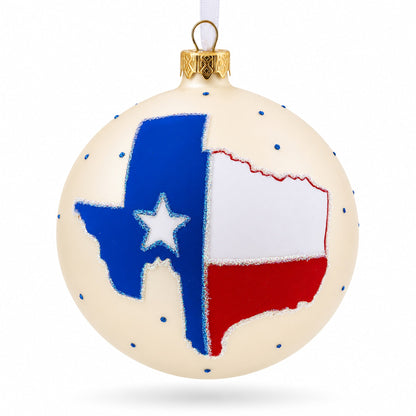 Texas State, USA Glass Ball Christmas Ornament 4 Inches