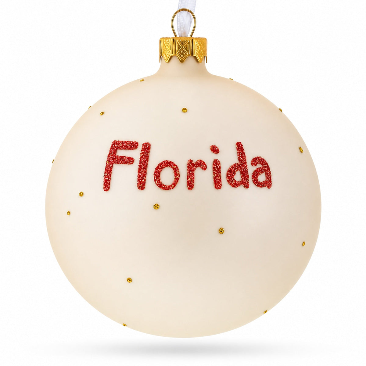 Florida State, USA Glass Ball Christmas Ornament 4 Inches