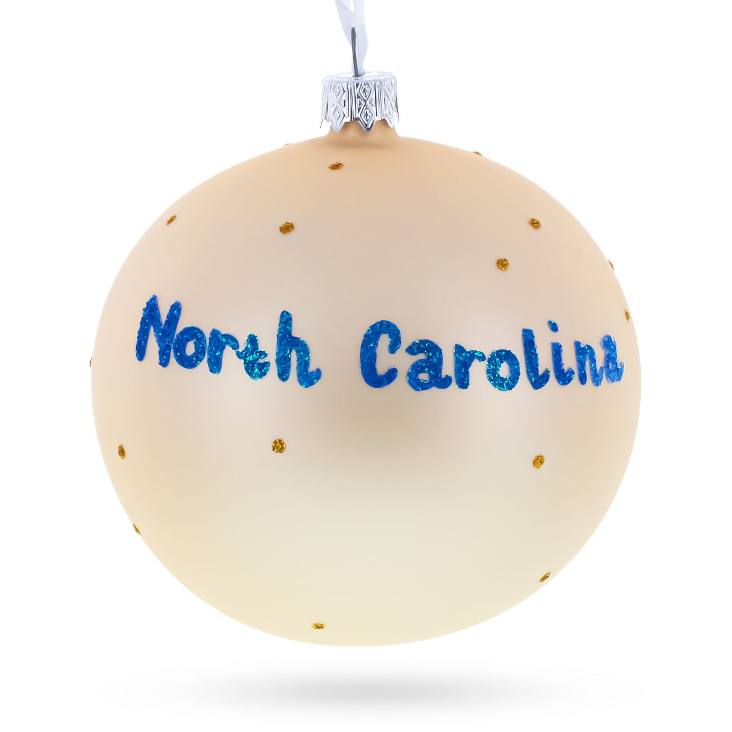 North Carolina State Glass Ball Christmas Ornament 4 Inches