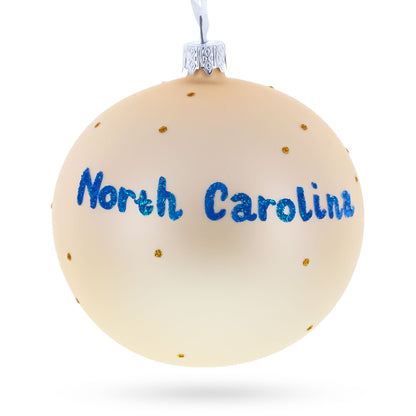 North Carolina State Glass Ball Christmas Ornament 4 Inches