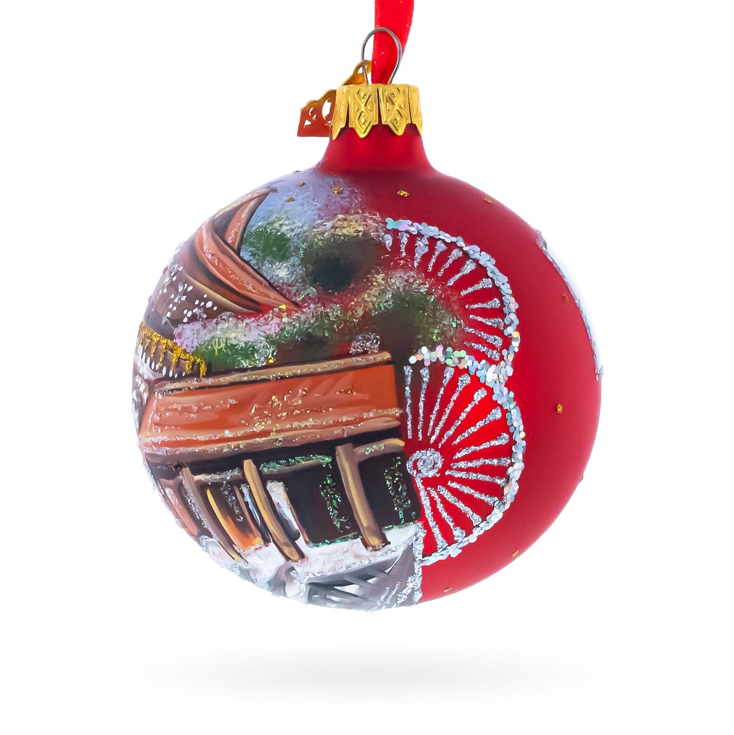 Meiji Jingu Shrine, Tokyo, Japan Glass Ball Christmas Ornament 3.25 Inches