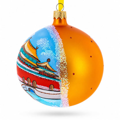 Forbidden City, Beijing, China Glass Ball Christmas Ornament 4 Inches