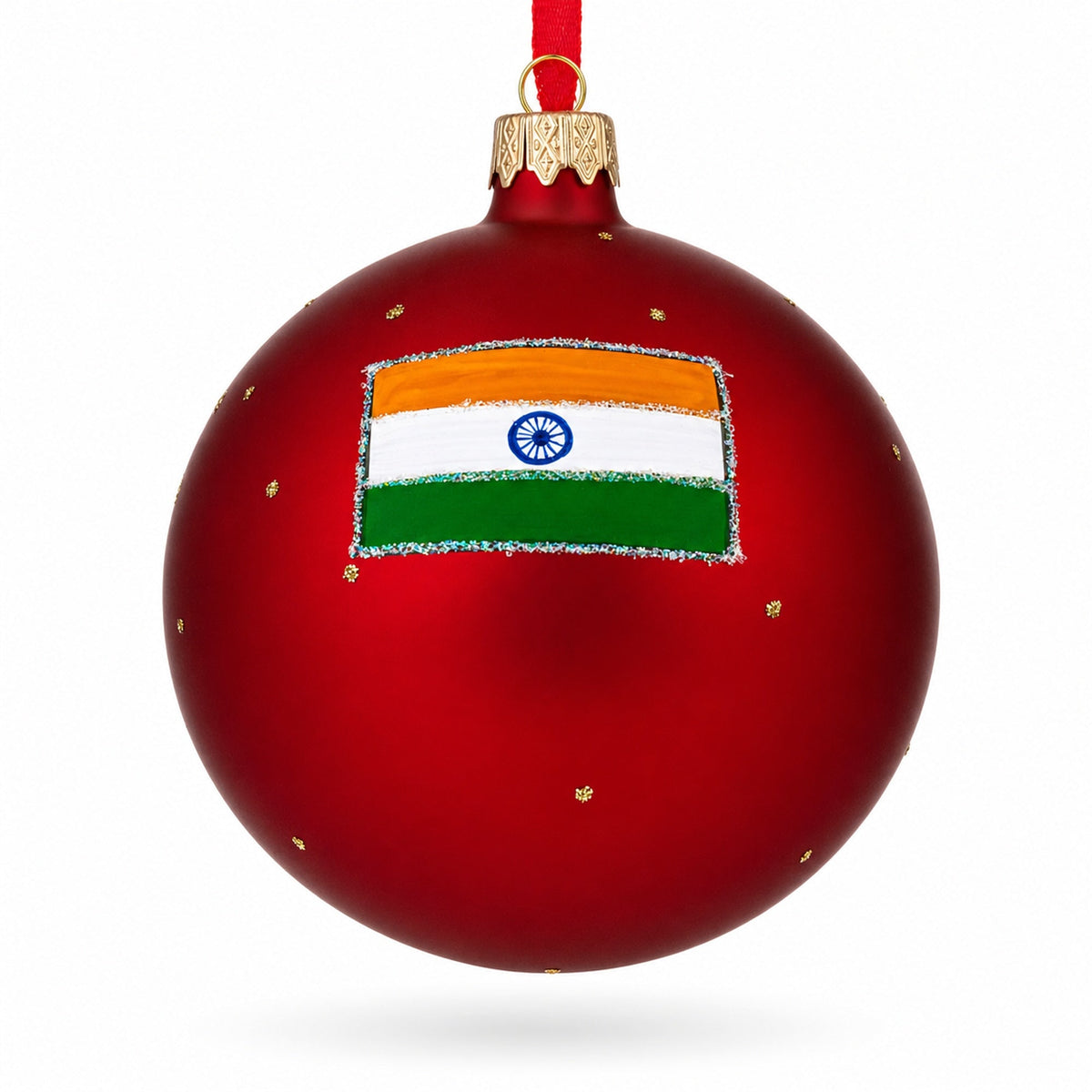 Swaminarayan Akshardham, New Delhi, India Glass Ball Christmas Ornament 4 Inches