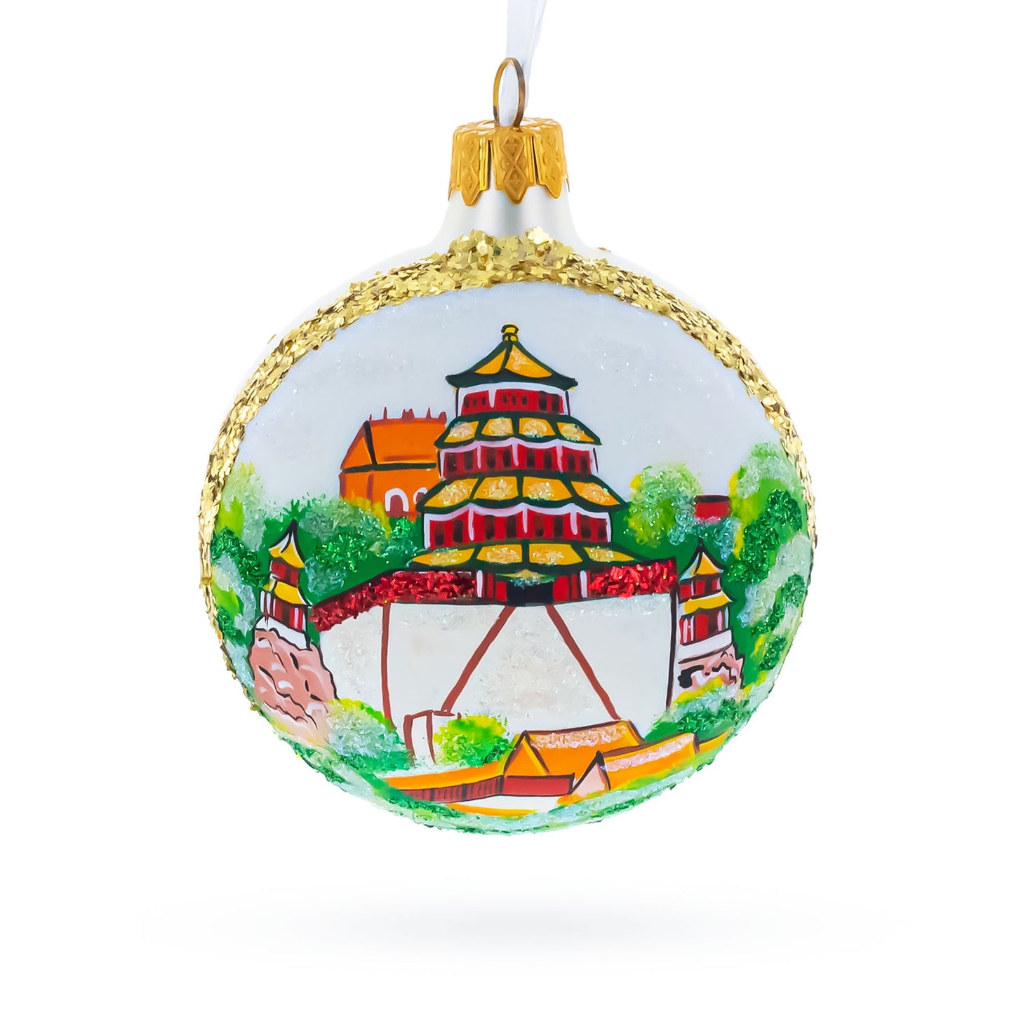 Summer Palace (Yiheyuan), Beijing, China Glass Ball Christmas Ornament 3.25 Inches