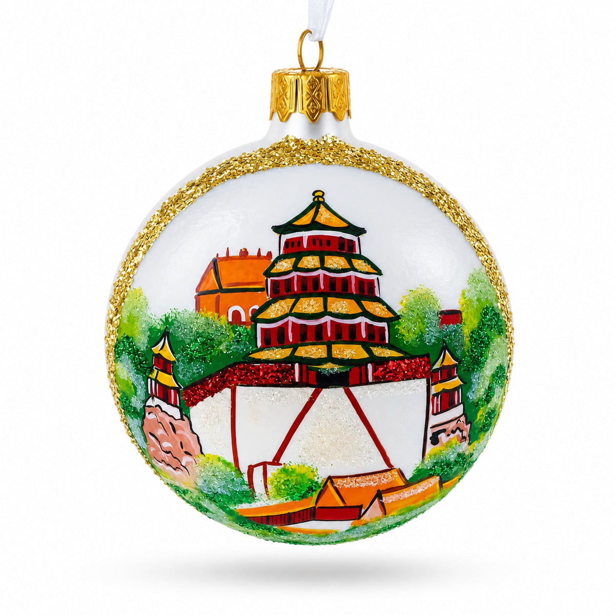 Summer Palace (Yiheyuan), Beijing, China Glass Ball Christmas Ornament 3.25 Inches