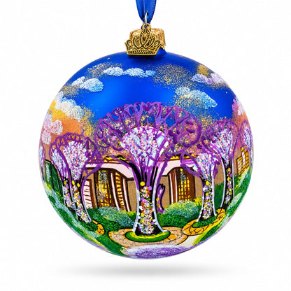 Botanic Gardens, Singapore Glass Ball Christmas Ornament 4 Inches