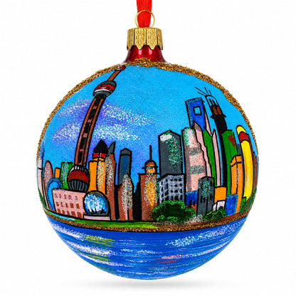 The Bund (Wai Tan), Shanghai, China Glass Ball Christmas Ornament 4 Inches