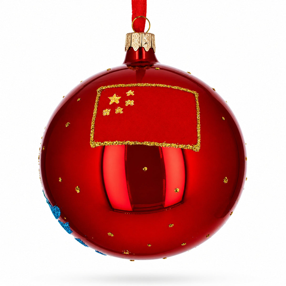 The Bund (Wai Tan), Shanghai, China Glass Ball Christmas Ornament 4 Inches