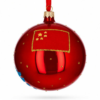 The Bund (Wai Tan), Shanghai, China Glass Ball Christmas Ornament 4 Inches