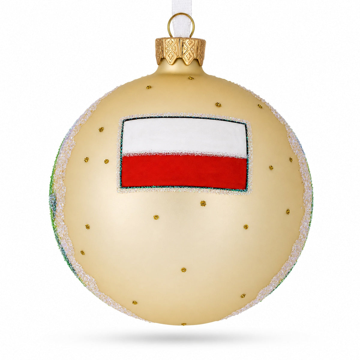 Lazienki Park, Warsaw, Poland Glass Ball Christmas Ornament 4 Inches