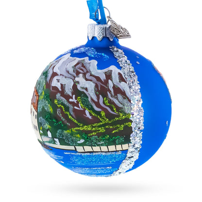 Chillon Castle, Lake Geneva, Switzerland Glass Ball Ornament 3.25 Inches
