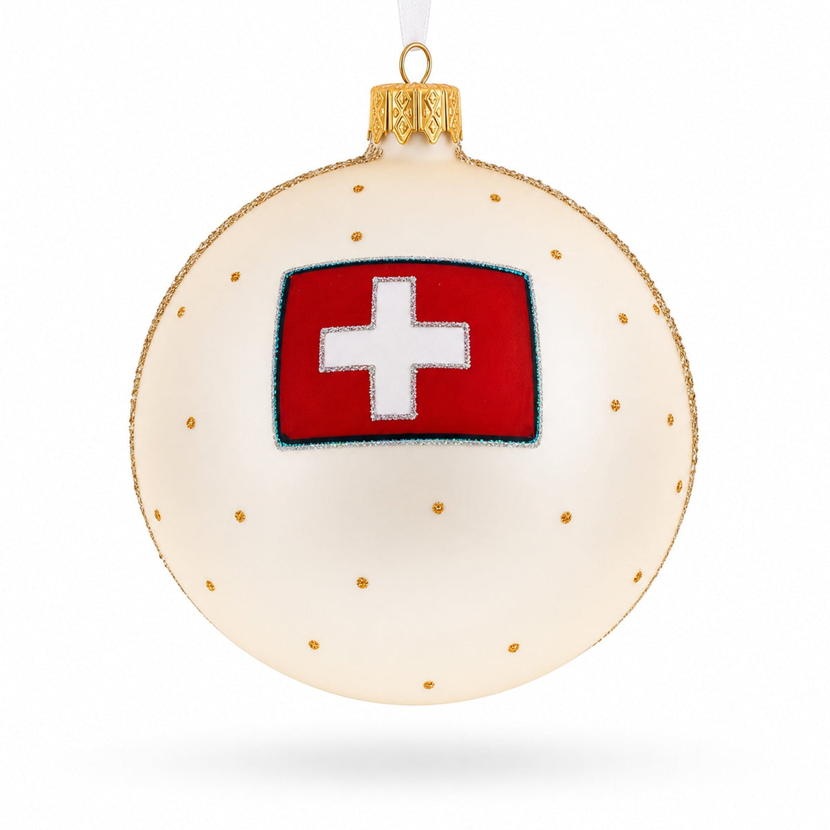 Old City, Bern, Switzerland Glass Ball Christmas Ornament 4 Inches